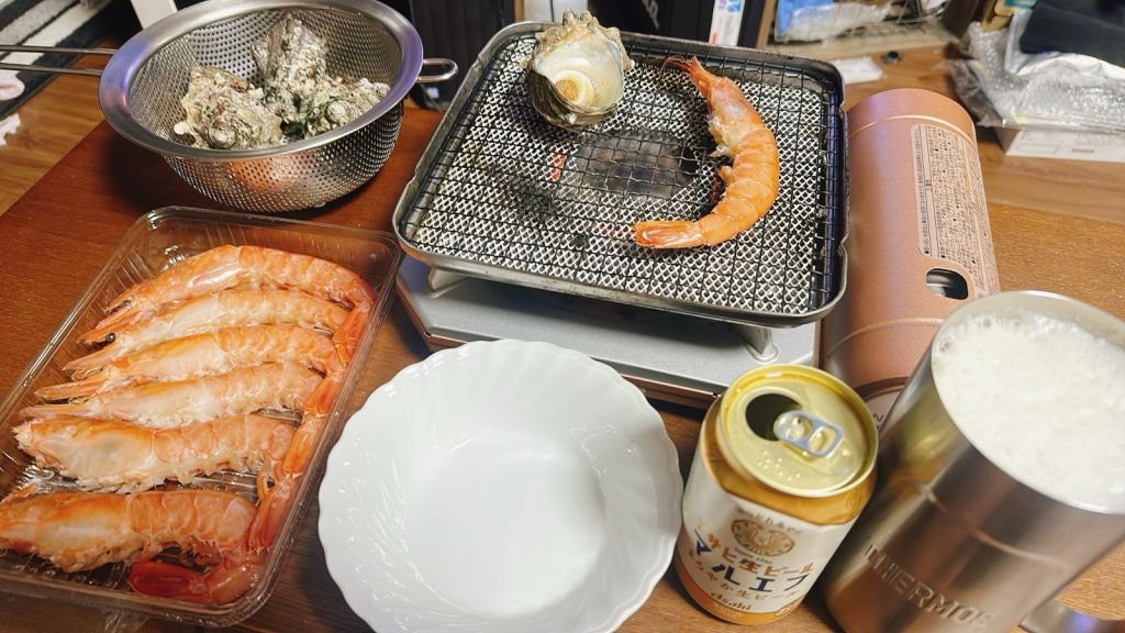 エビとサザエを焼いて食べるね🥺（※画像あり）